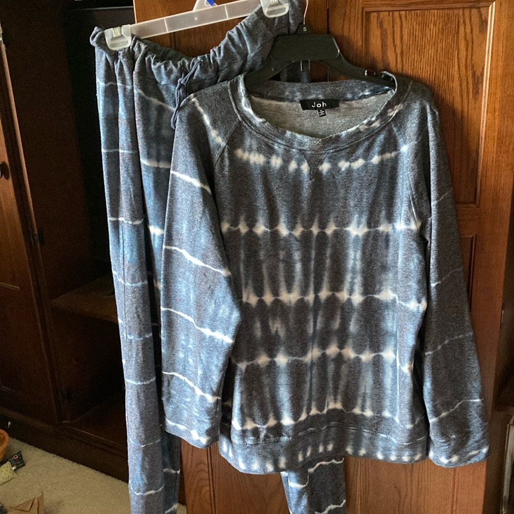 Blue and White Pajama Set Intimates & Sleepwear